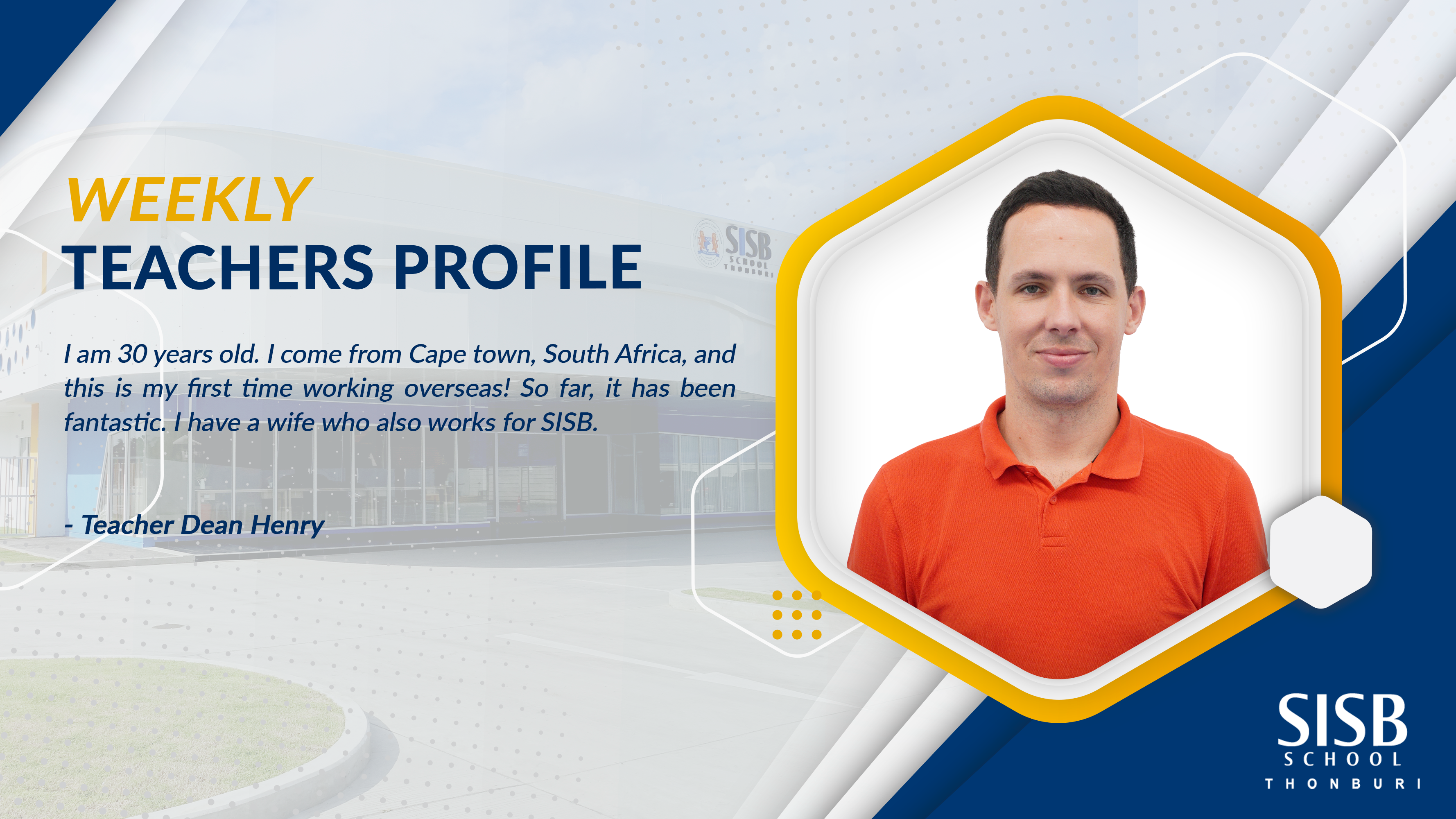 Weekly Teachers Profile Dean Henry