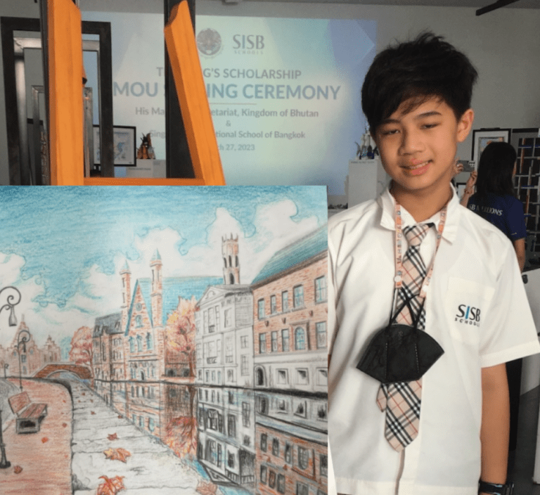 SISB Pracha Uthit: Congratuation to DD for winning in the FOBISIA “Spaces in Perspective” Art contest